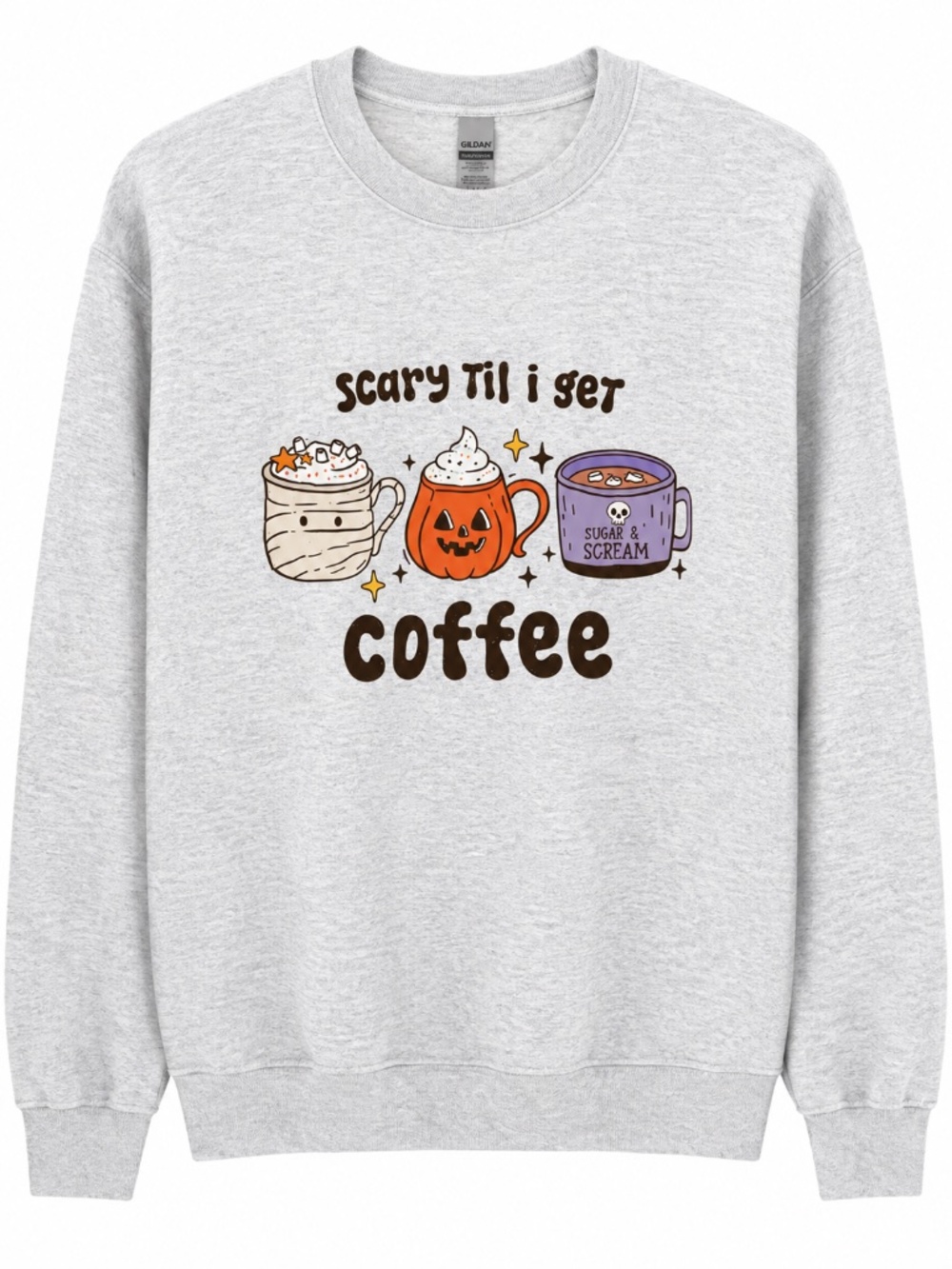 New-Gildan Crew Neck-Scary til Coffee